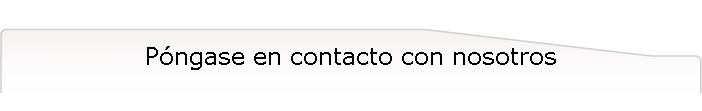 Pngase en contacto con nosotros